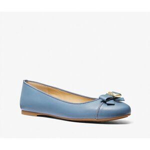 Michael Kors Honey Ballet Flat Women's Denim Blue Slip on Round Toe